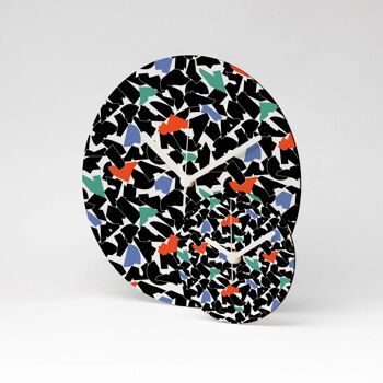 Horloge murale MDF NOIR PLIÉE ⌀13cm 1