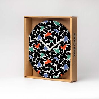 Horloge murale MDF NOIR PLIÉE ⌀13cm 5