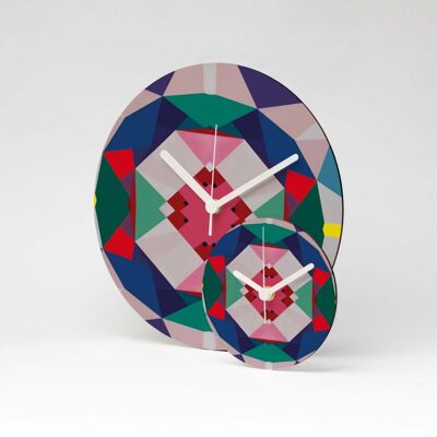 GEOMETRICAL4 MDF wall clock ⌀13cm