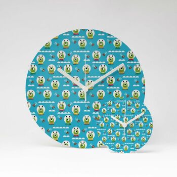 HAPPY ALIENS Horloge murale en MDF ⌀13cm 4