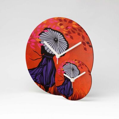 HERBSTFRAU Orologio da parete in MDF ⌀13cm