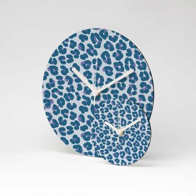 LEOPARD BLEU MDF wall clock ⌀13cm