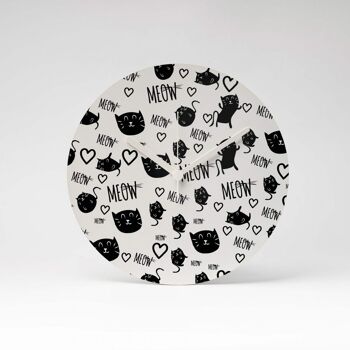 Horloge murale MEOW MDF ⌀13cm 3