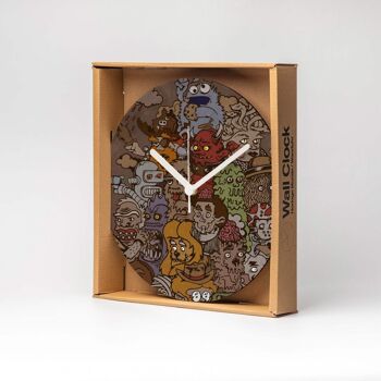 MONSTERMASHUP Horloge murale en MDF ⌀13cm 5