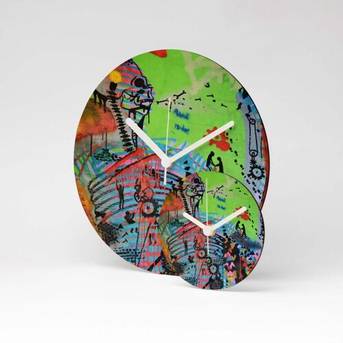 NEUKÖLLN MDF Wanduhr / Wall Clock ⌀13cm