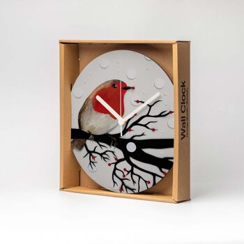 ROTKEHLCHEN Horloge murale en MDF ⌀13cm 5