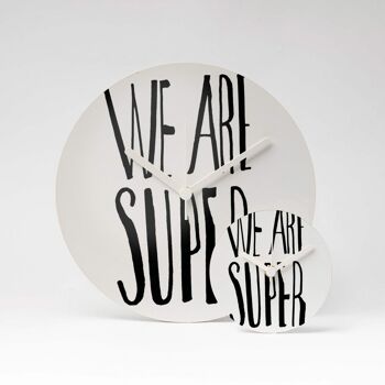WE ARE SUPER MDF horloge murale ⌀13cm 4