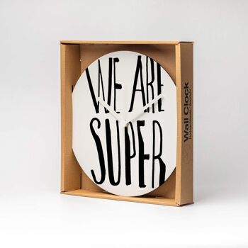 WE ARE SUPER MDF horloge murale ⌀13cm 5