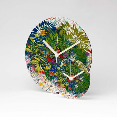 WILD FLOWERS MDF horloge murale ⌀13cm