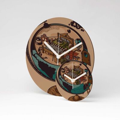 WORLD TRAVELER MDF wall clock ⌀13cm