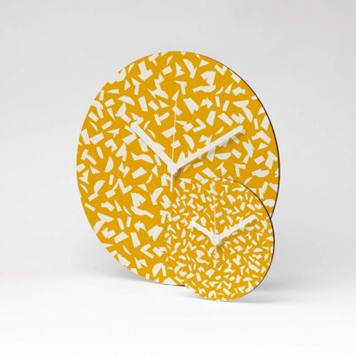 YELLOW SEMBLANCE MDF wall clock ⌀13cm