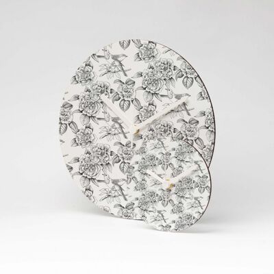 PÁJAROS COMO FLORES Reloj de pared de MDF ⌀26cm