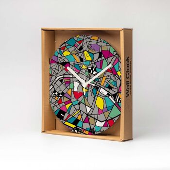 CARTE horloge murale MDF ⌀26cm 5