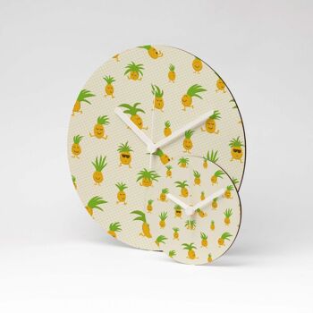 Horloge murale MDF ANANAS DANSANT ⌀26cm 1