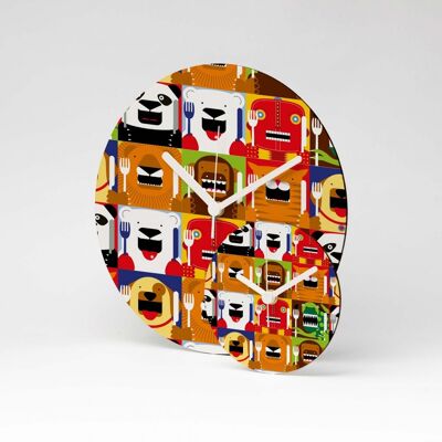 HUNGRY ANIMALS MDF wall clock ⌀26cm