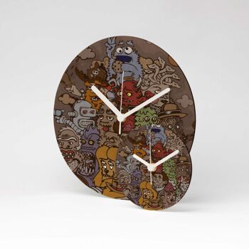 MONSTERMASHUP Horloge murale en MDF ⌀26cm 1