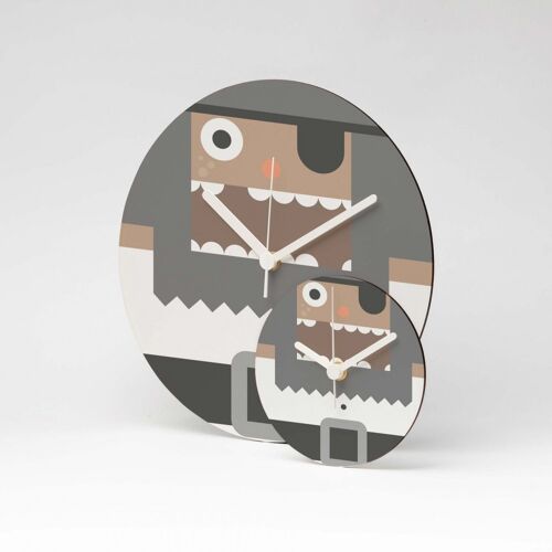 PIRATE MDF Wanduhr / Wall Clock ⌀26cm