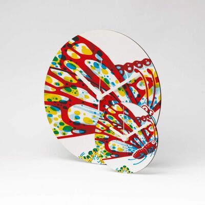 BUTTERFLY MDF wall clock ⌀26cm