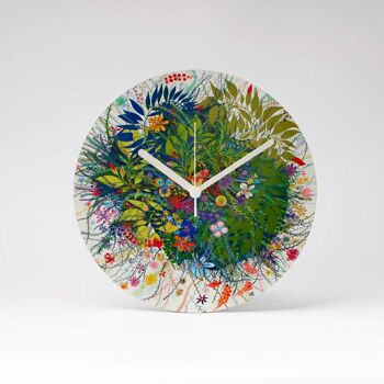 WILD FLOWERS MDF horloge murale ⌀26cm 3