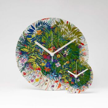 WILD FLOWERS MDF horloge murale ⌀26cm 4