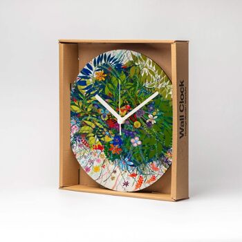 WILD FLOWERS MDF horloge murale ⌀26cm 5