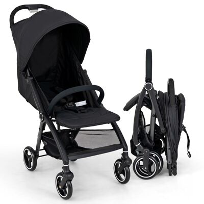Fest Lichtgewicht Kinderwagen Opvouwbare Kinderwagen voor Pasgeborenen met Verstelbare Rugleuning Kap 5-Puntsgordel Opbergmand