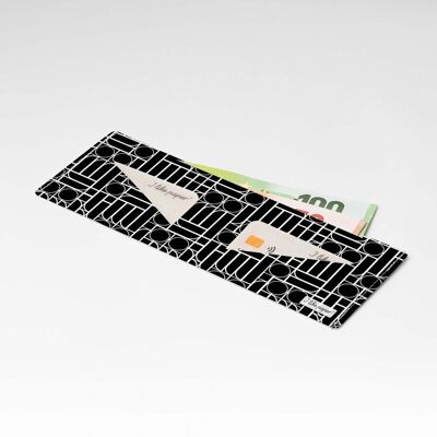 BAUHAUS BLACK Tyvek® cardboard wallet Lite / purse without coin compartment