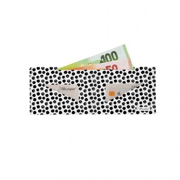 Portefeuille en carton BLACK DOTS Tyvek® Lite / porte-monnaie sans poche à monnaie 2