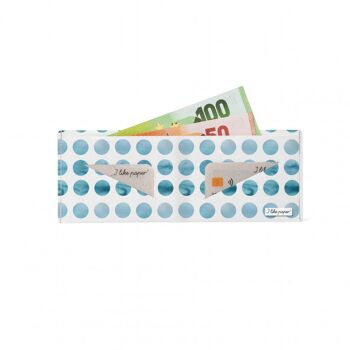 BLUE SHADES Portefeuille en carton Tyvek® Lite / porte-monnaie sans poche à monnaie 2