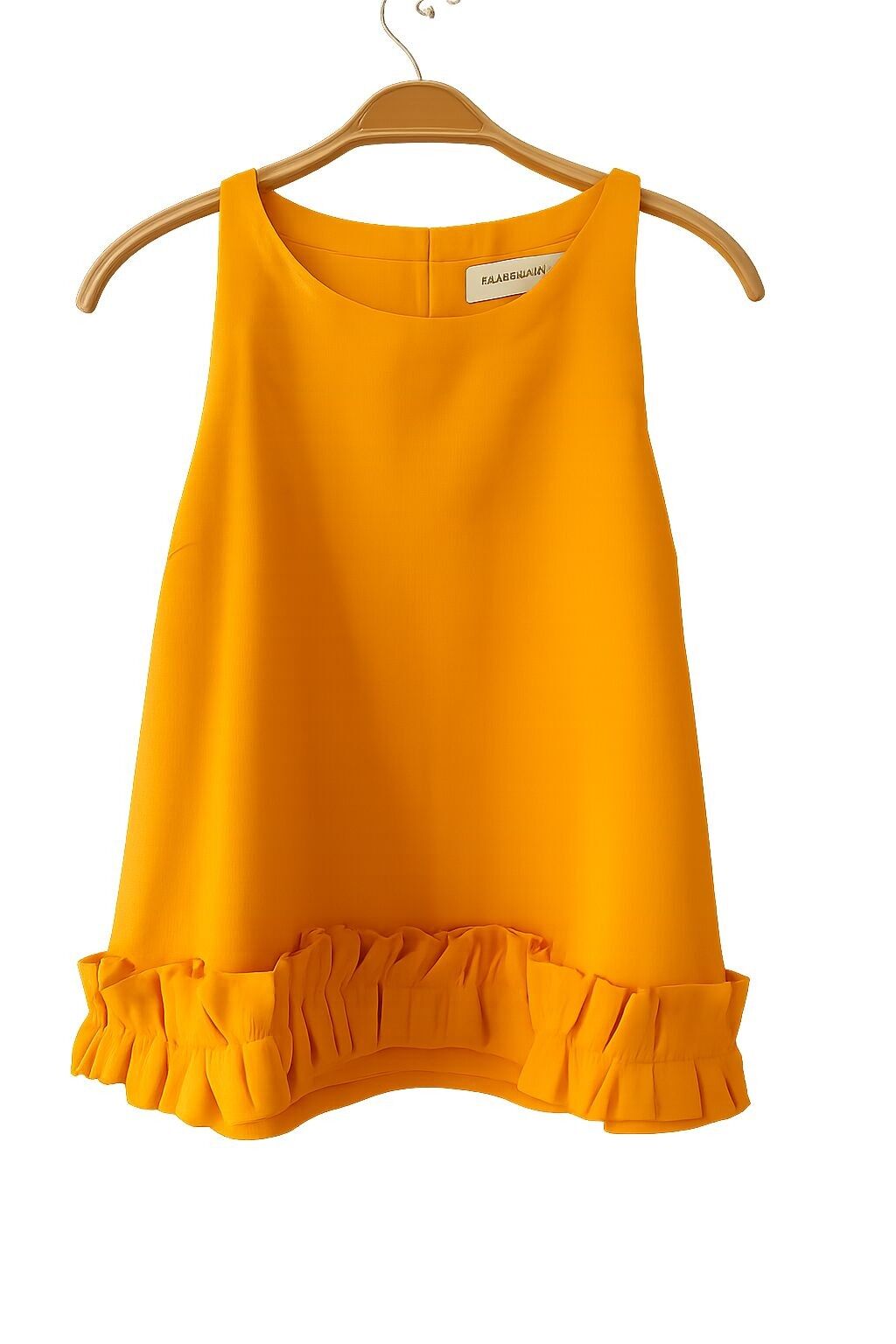 das Milan-Top aus mandarinfarbenem Leinen