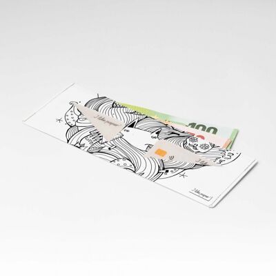DOODLER Tyvek® portefeuille en carton Lite / porte-monnaie sans compartiment monnaie