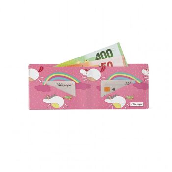UNICORN ON CLOUDS Tyvek® Cardboard Wallet Lite / porte-monnaie sans poche à monnaie 2