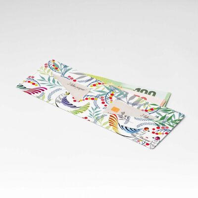 Portefeuille en carton FLORALITY BIRD Tyvek® Lite / porte-monnaie sans poche à monnaie