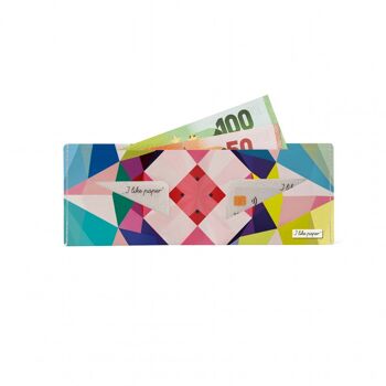 Portefeuille en carton GEOMETRICAL3 Tyvek® Lite / porte-monnaie sans poche à monnaie 2