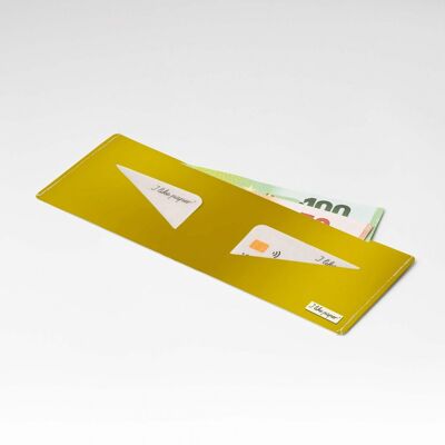 GOLD / METALLIC Tyvek® cardboard wallet Lite / purse without coin pocket