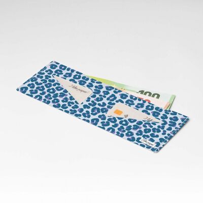 LEOPARD BLEU Tyvek® cardboard wallet Lite / purse without coin pocket