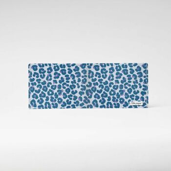 Portefeuille en carton LEOPARD BLEU Tyvek® Lite / porte-monnaie sans poche à monnaie 3