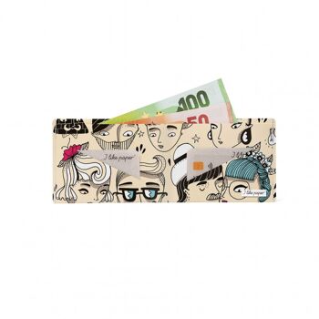 Portefeuille en carton LUMINEERS Tyvek® Lite / porte-monnaie sans poche à monnaie 2