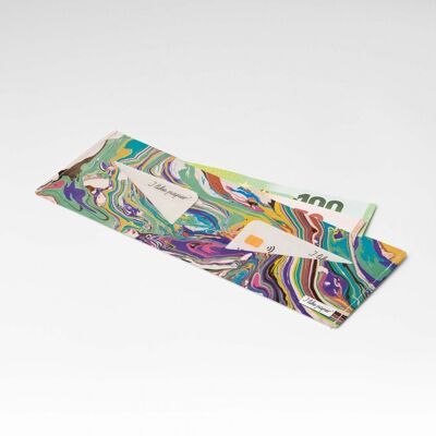 Portefeuille en carton MARBLE COLOR Tyvek® Lite / porte-monnaie sans poche à monnaie