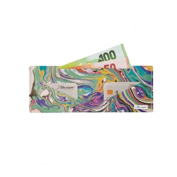 Portefeuille en carton MARBLE COLOR Tyvek® Lite / porte-monnaie sans poche à monnaie 2