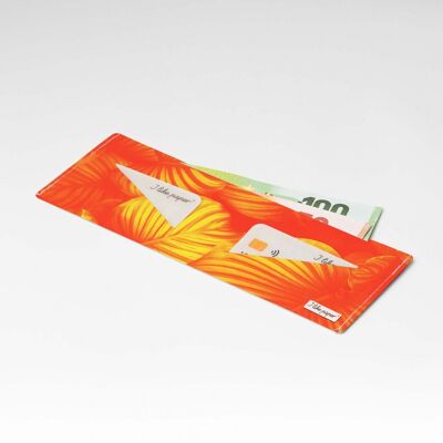 PALMS ORANGE Tyvek® Cardboard Wallet Lite / purse without coin pocket