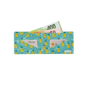 Portefeuille en carton PINA COLADA Tyvek® Lite / porte-monnaie sans poche à monnaie 2