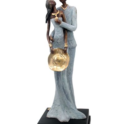 Bronze Issouf couple 55 cm gris n°1