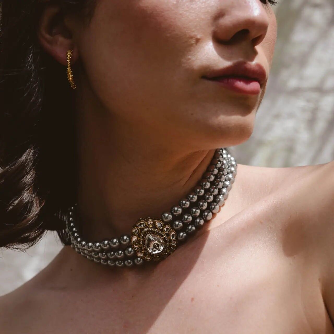 Vintage Zaria Grau Choker