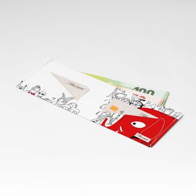 Cartera de cartón RED ELEFANT Tyvek® Lite / monedero sin bolsillo para monedas