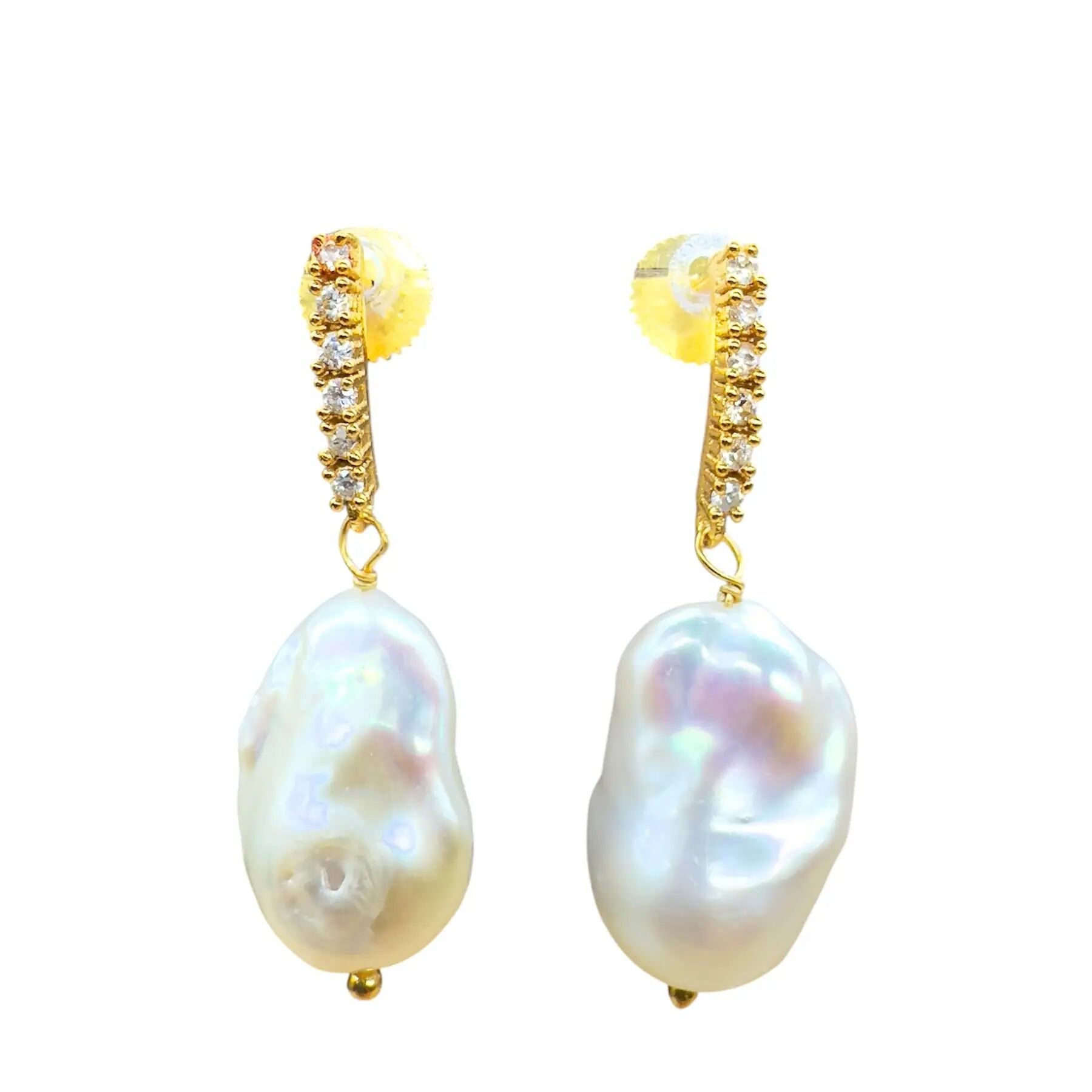 Orecchini a cerchio con perle barocche imperiali