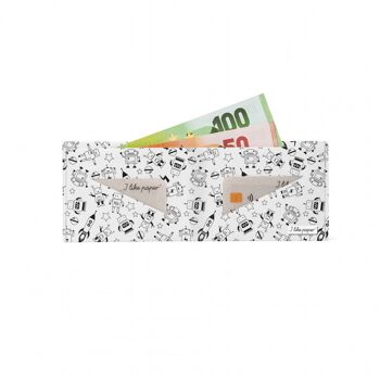 Portefeuille en carton ROBOTO Tyvek® Lite / porte-monnaie sans poche à monnaie 2