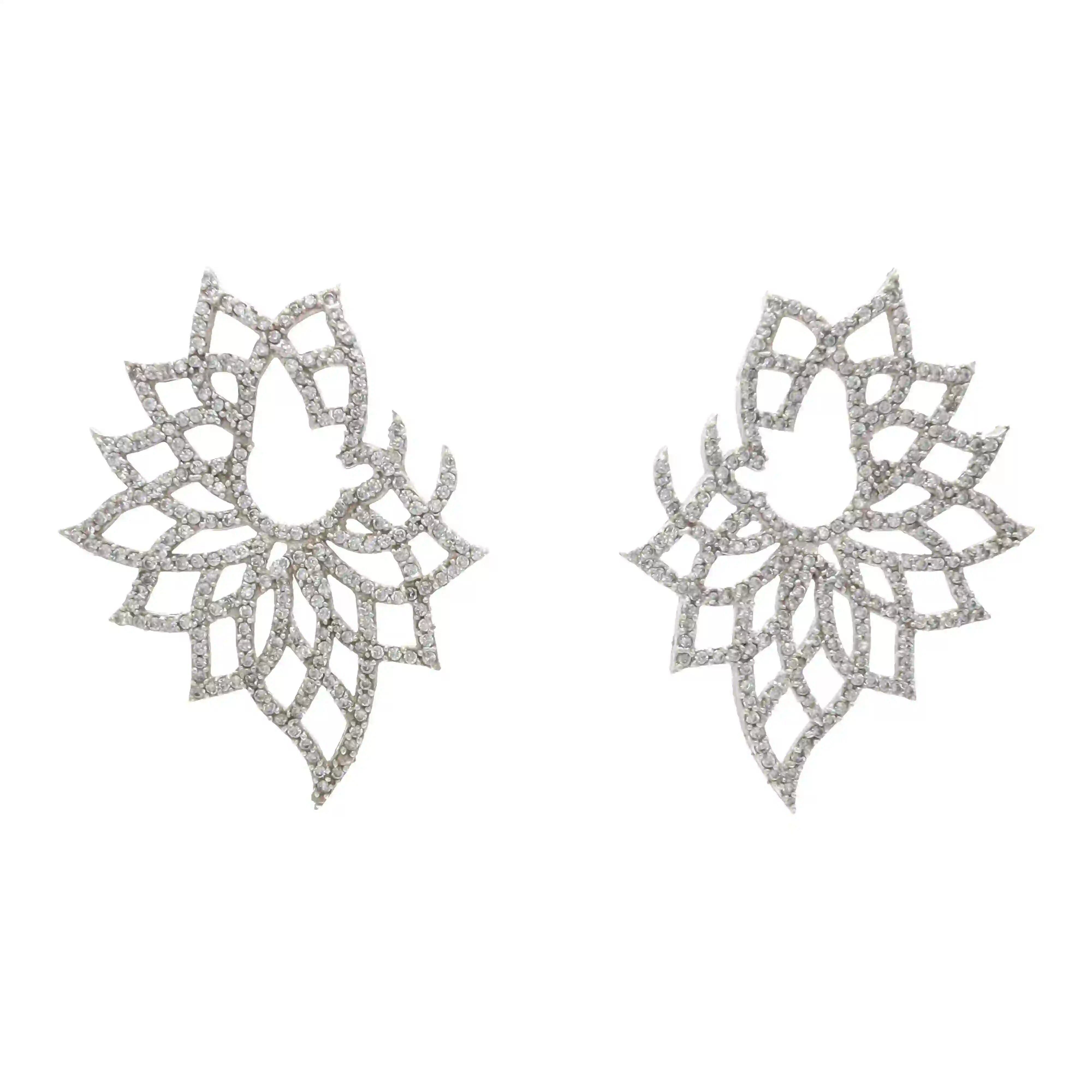 Radial Silber Glanz Ohrringe