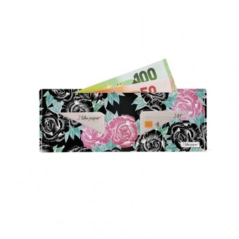 Portefeuille en carton ROSES Tyvek® Lite / porte-monnaie sans poche à monnaie 2