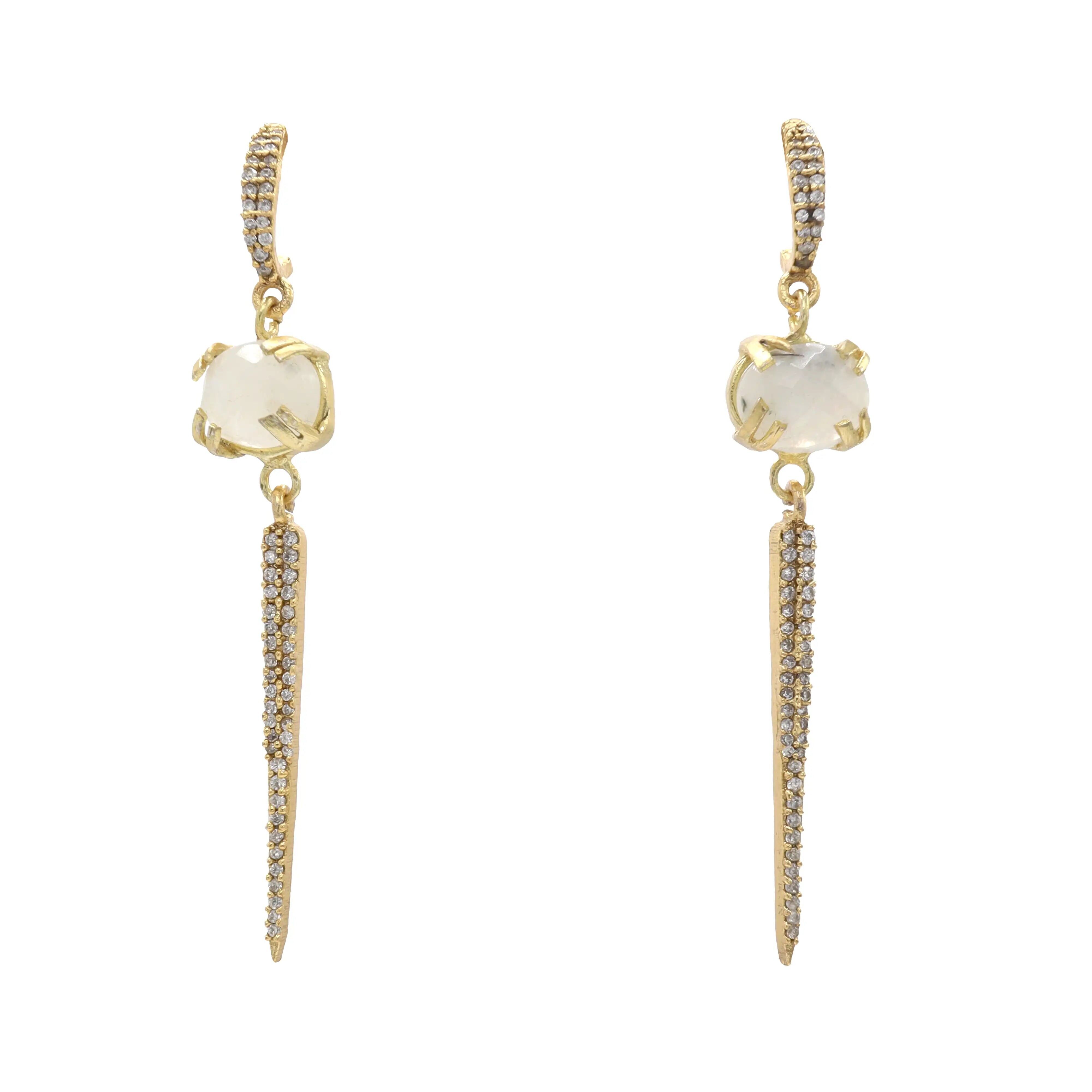 Lella Mondstein-Glanz-Ohrringe